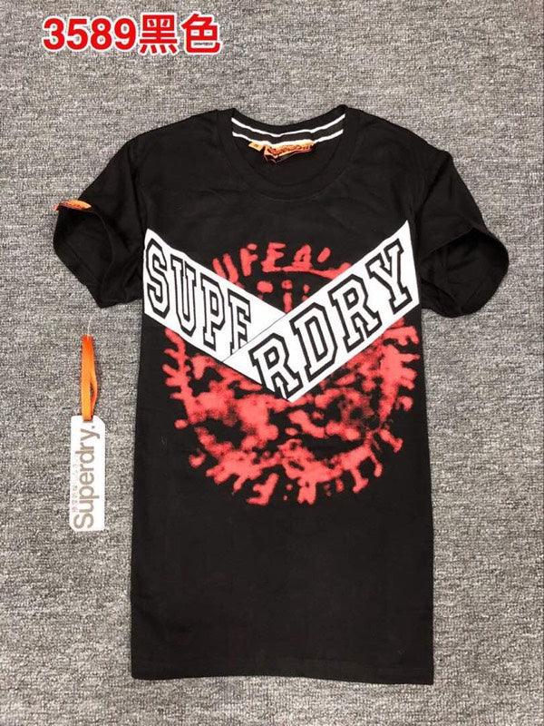 Super Dry Stacker Standard Black Mix With Red Write T-shirt - Obeezi.com