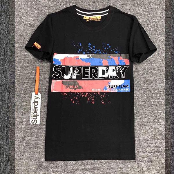 Superdry Black Echo Beach Box Fit T-shirt - Obeezi.com