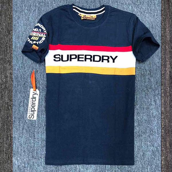 Superdry Mens Bay Stripe Polo Shirt Navyblue - Obeezi.com