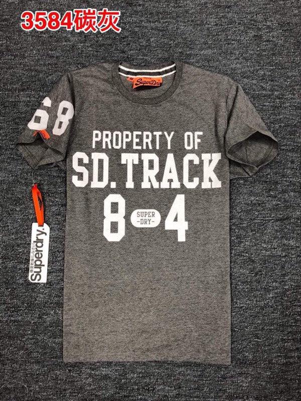SuperDry Property Of SD Track 84 T-shirt Grey - Obeezi.com