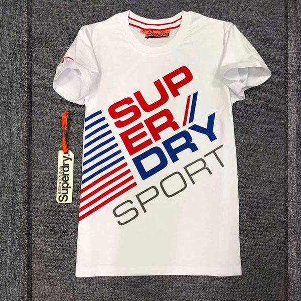 Superdry Sports Diagonal T-shirt White - Obeezi.com
