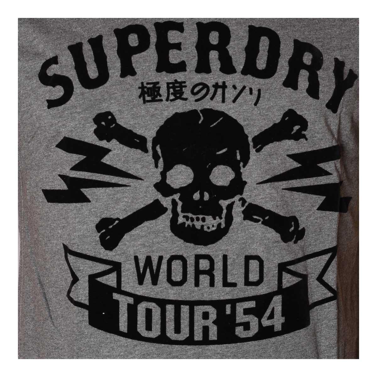 SuperDry World tour 54 T shirt Ash - Obeezi.com