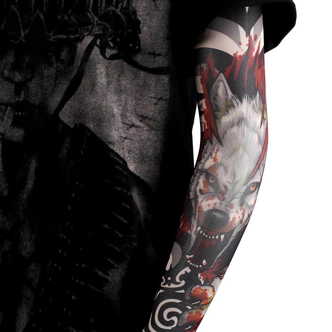 Tattoo Body Wolf Hand Designed Sleeve - Obeezi.com