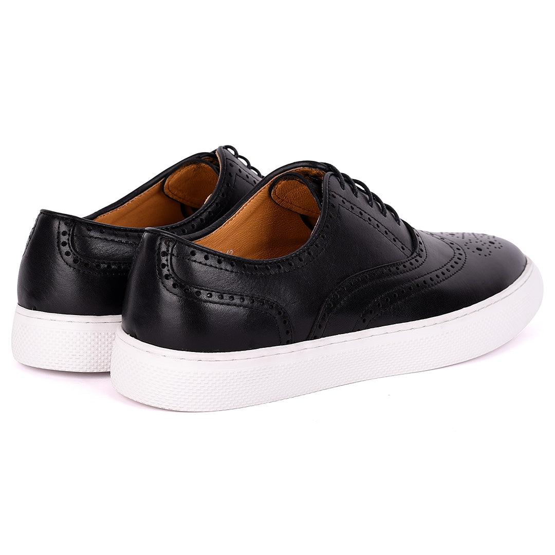 Taylors Tassel And Brogues Designed Men's Sneakers Shoe- Black - Obeezi.com