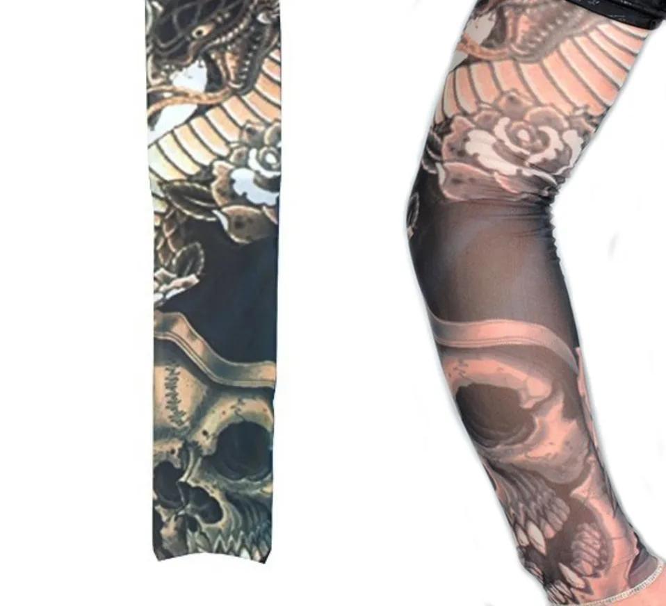 Temporary Tattoos Sleeve Arm Stocking Skull - Obeezi.com