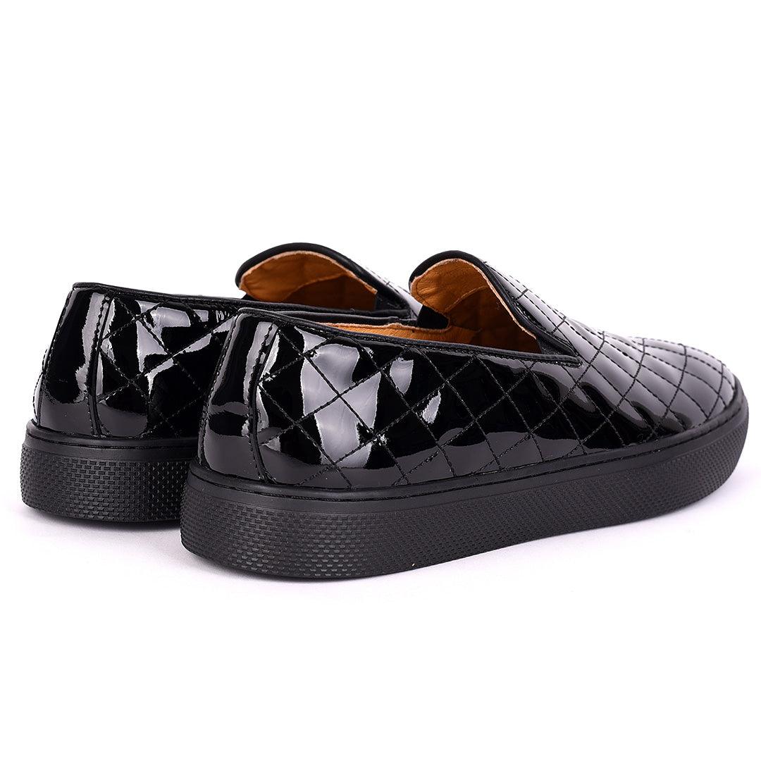 Terry Taylors Black Harold Patent Men's Sneaker Shoe - Obeezi.com