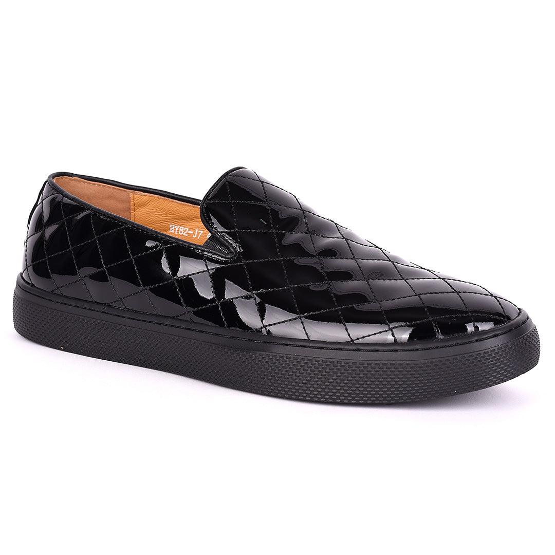Terry Taylors Black Harold Patent Men's Sneaker Shoe - Obeezi.com