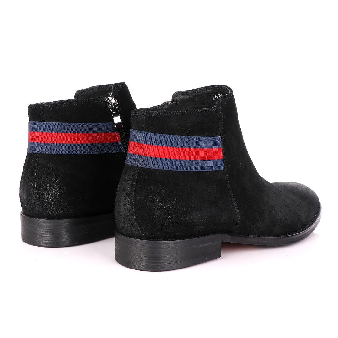 Terry Taylors Black Suede Chelsea Formal Boot. - Obeezi.com