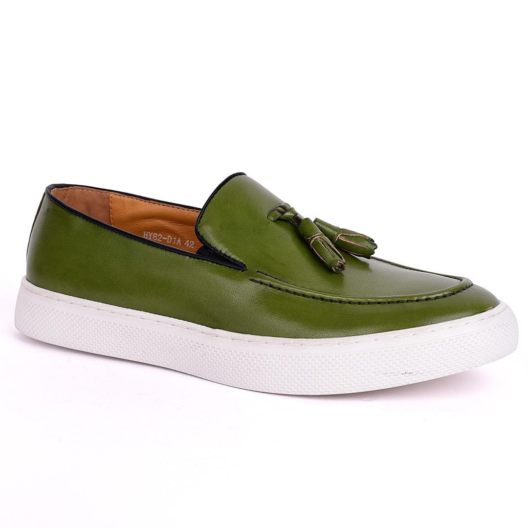 Terry Taylors Classic Tassel Designed Men's Sneaker Shoe- Green - Obeezi.com