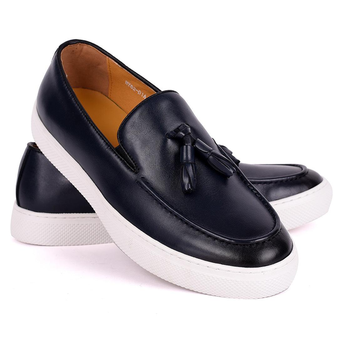 Terry Taylors Classic Tassel Designed Men's Sneaker Shoe- NavyBlue - Obeezi.com
