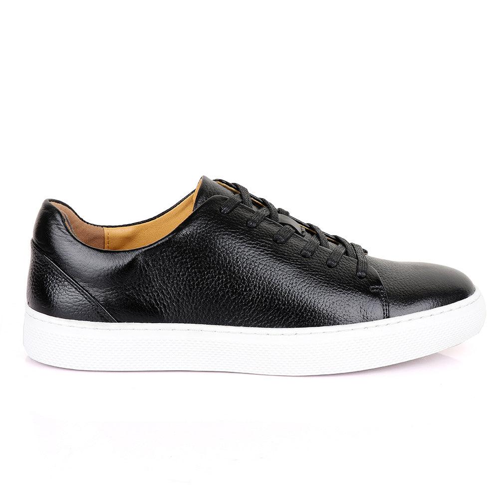 Terry Taylors Cooperate Oxford Black Leather Sneaker Shoe - Obeezi.com