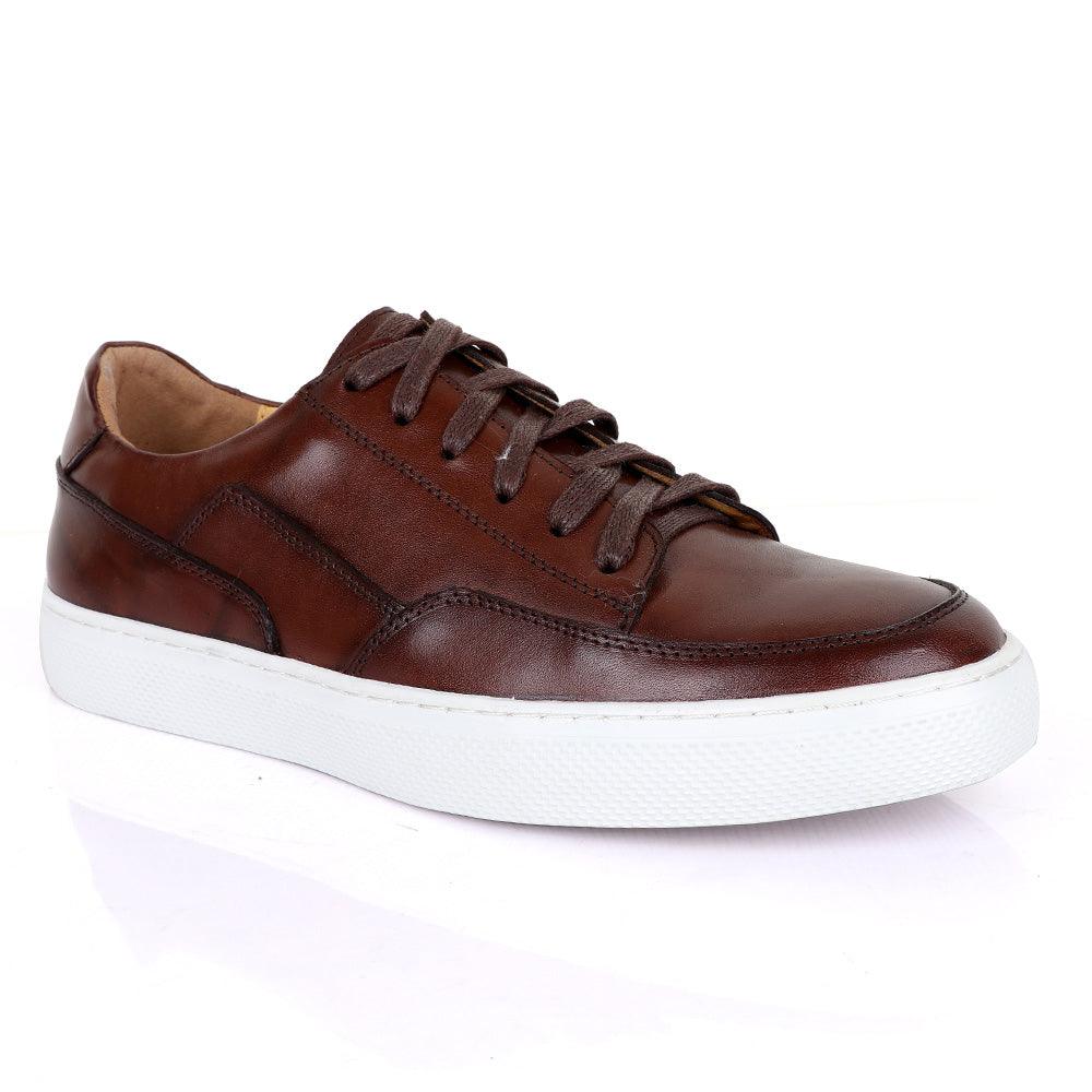 Terry Taylors Cooperate Oxford Brown Sneaker Shoe - Obeezi.com
