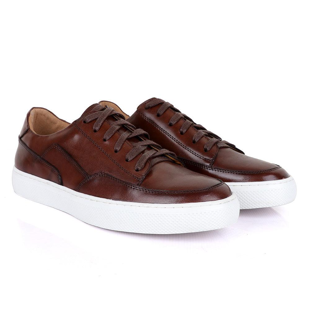 Terry Taylors Cooperate Oxford Brown Sneaker Shoe - Obeezi.com