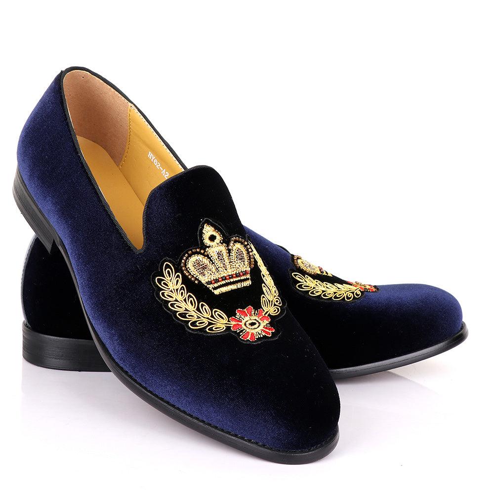 Terry Taylors Exotic Suede Crown Gold Shoe - Obeezi.com