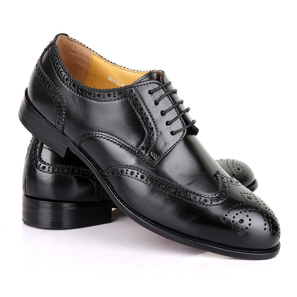 Terry Taylors Laceup Black Leather Shoe - Obeezi.com