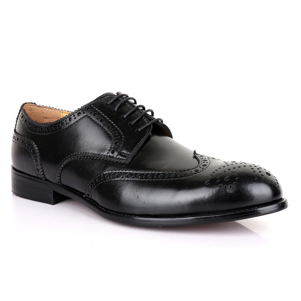 Terry Taylors Laceup Black Leather Shoe - Obeezi.com