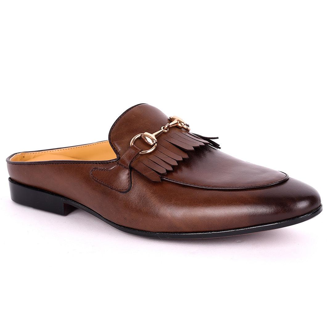 Terry Taylors Lashes Brown Leather Half Shoe - Obeezi.com