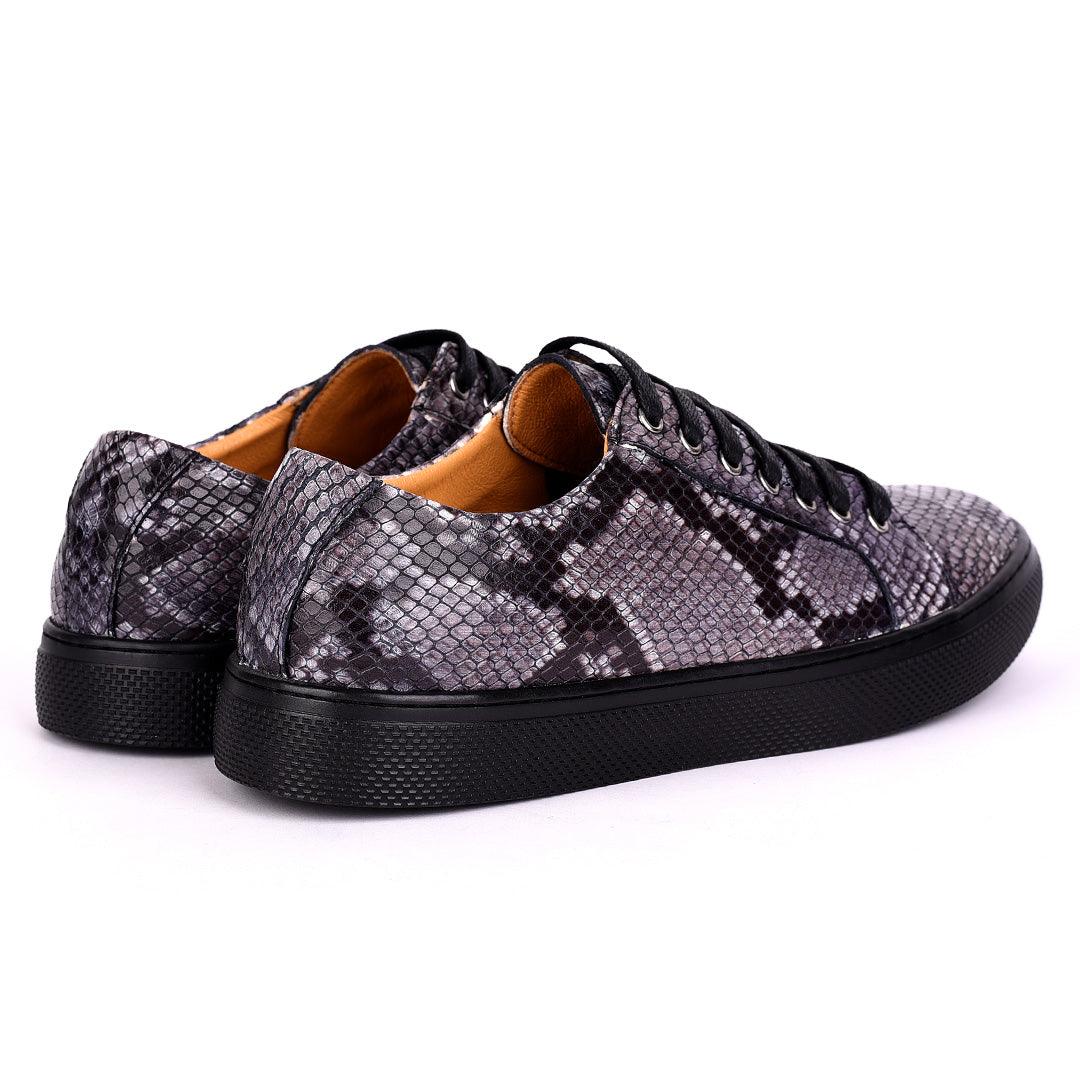 Terry Taylors Leopard Inspired Leather Laced Men's Sneaker Shoe - Obeezi.com