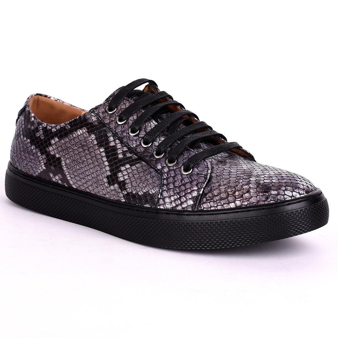 Terry Taylors Leopard Inspired Leather Laced Men's Sneaker Shoe - Obeezi.com