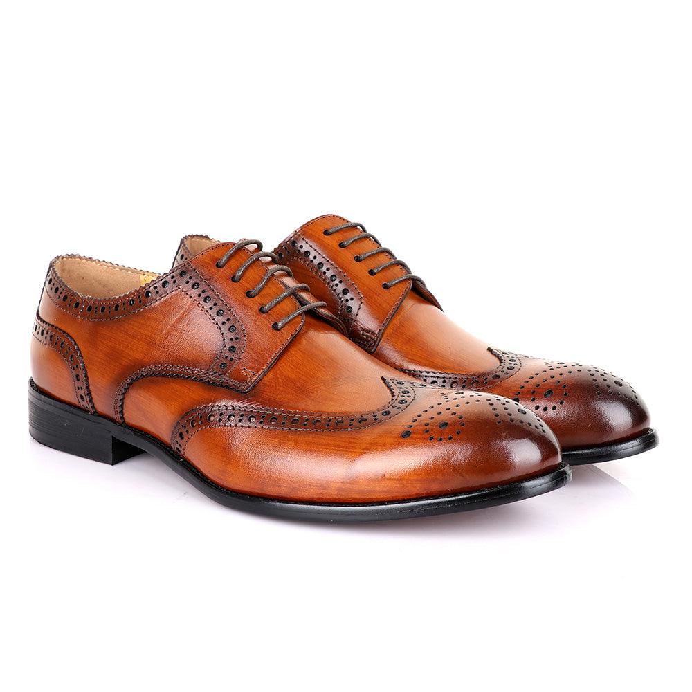 Terry Taylors Oxford Brown Leather Shoe - Obeezi.com