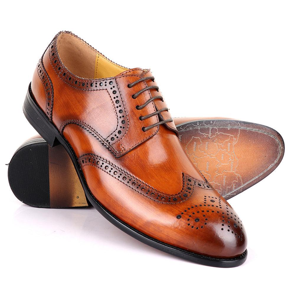 Terry Taylors Oxford Brown Leather Shoe - Obeezi.com