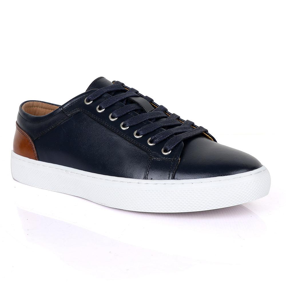 Terry Taylors Oxford Classic Blue and Brown Mix Sneaker Shoe - Obeezi.com