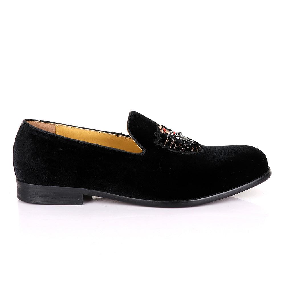 Terry Taylors Suede With logo head Black Shoe - Obeezi.com