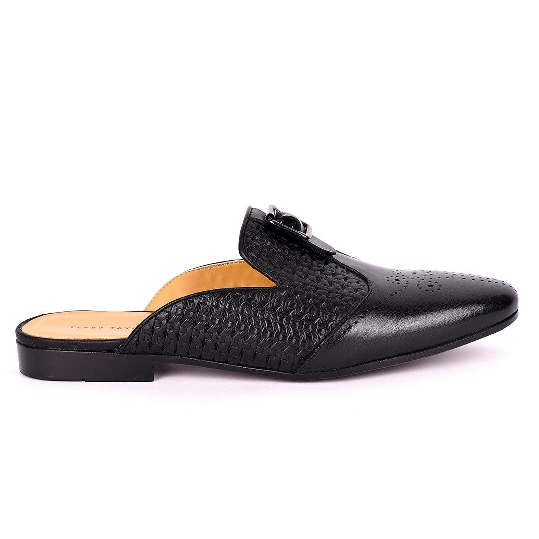 Terry Taylors Upper Woven With Front Dotted Leather Designed Half Shoe - Obeezi.com