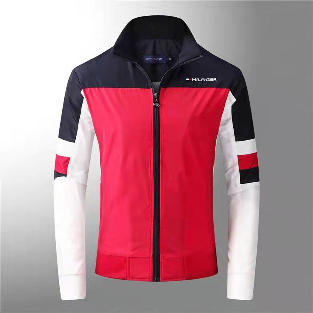 TH Logo Signature Polyester Colour Blocked-Red NavyBlue - Obeezi.com