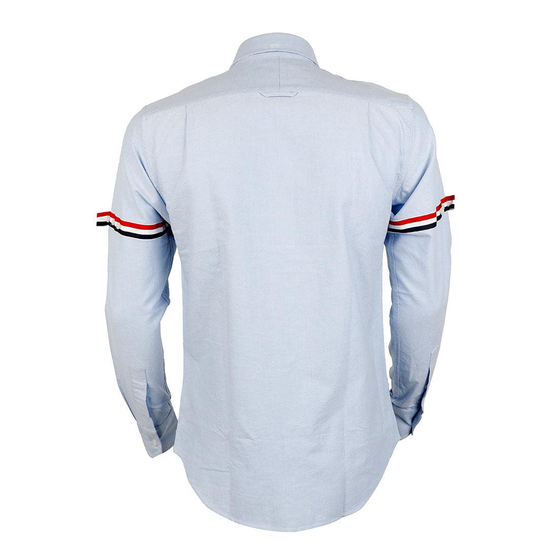 Thom Browne Classic 3 Arm Stripe B.D Sky Blue Oxford Shirt - Obeezi.com