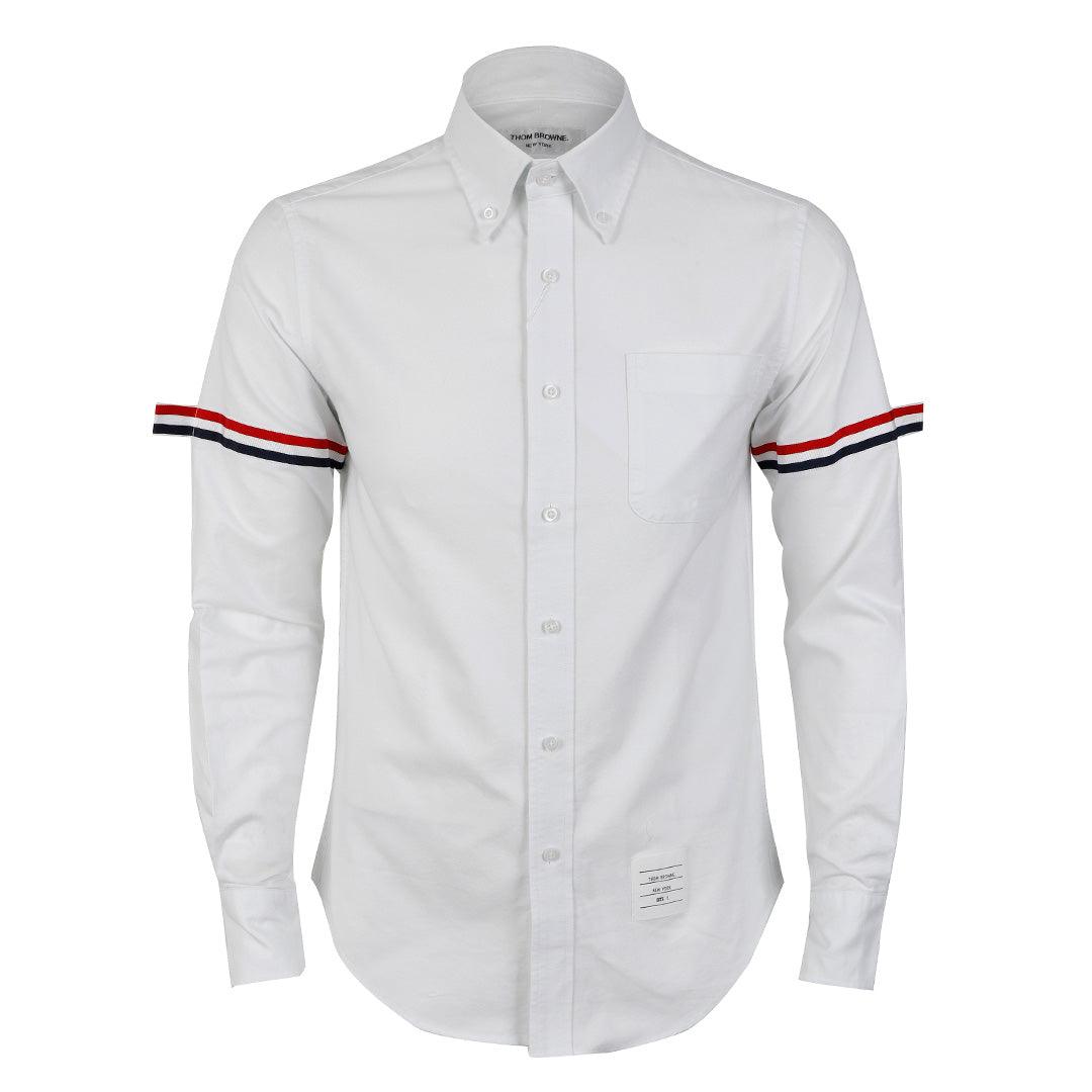 Thom Browne Classic 3 Arm,Stripe Oxford B.D White Shirt - Obeezi.com