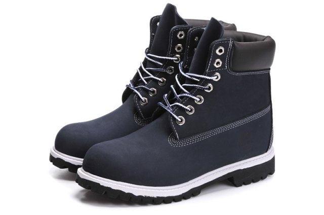 Timberland 6 Inch Nubuck Leather Navy Blue White Breathable Vent Tech Boots - Obeezi.com