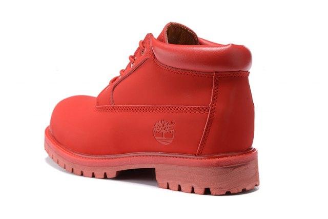 Timberland Classic Premium Boots Red Waterproof Chukka Boots - Obeezi.com