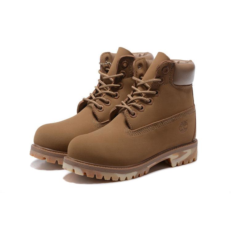 Timberland Icon 6-inch Premium With Camo Outsole Camel Waterproof Boots - Obeezi.com