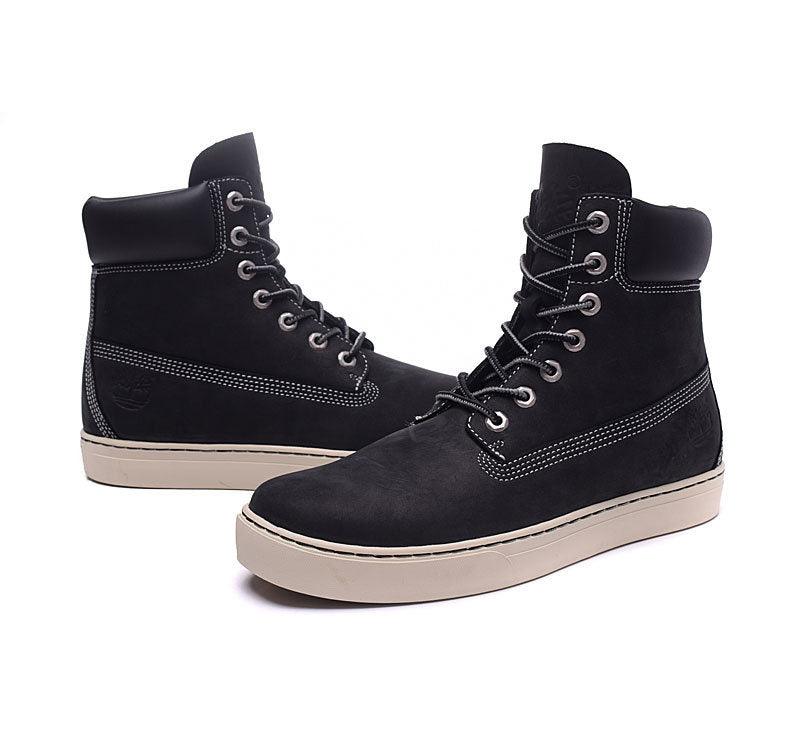 Timberland Icon Nubuck with Rubber Sole Black Waterproof Boots - Obeezi.com