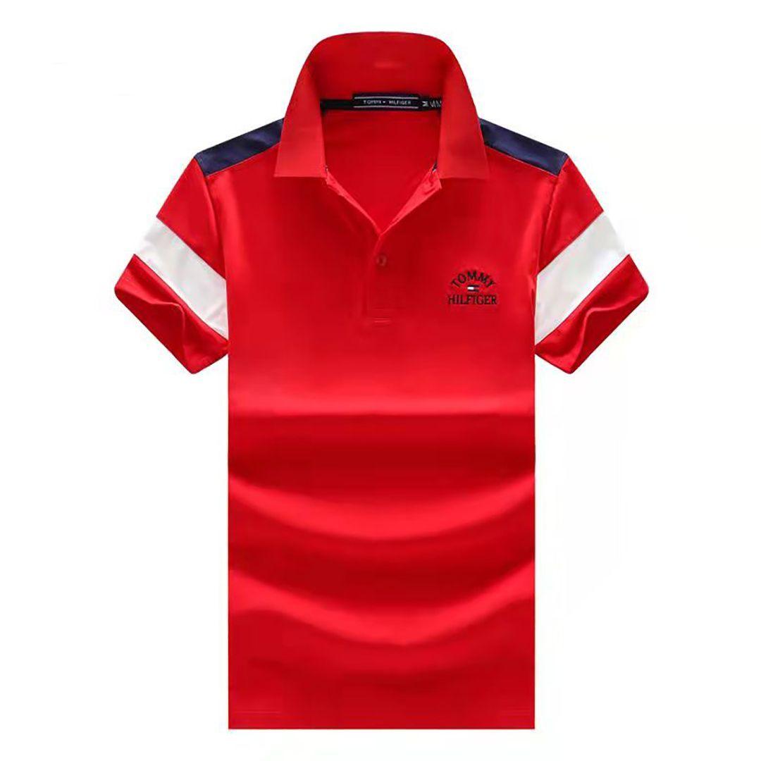 Tom Exquisite Logo Designed Red Men's Polo Shirt - Obeezi.com