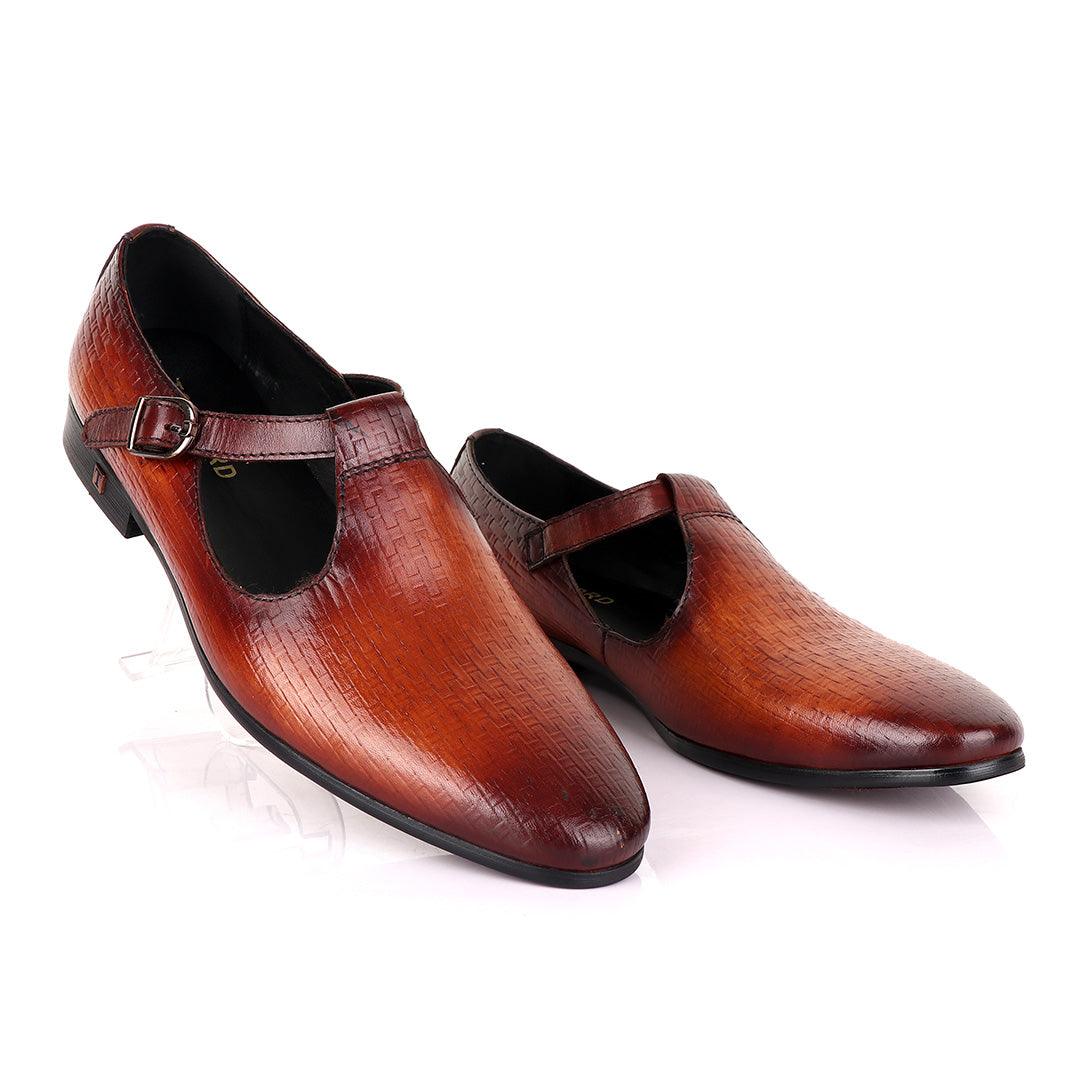 Tomford Exotic Craft Brown Cover Leather Shoe - Obeezi.com