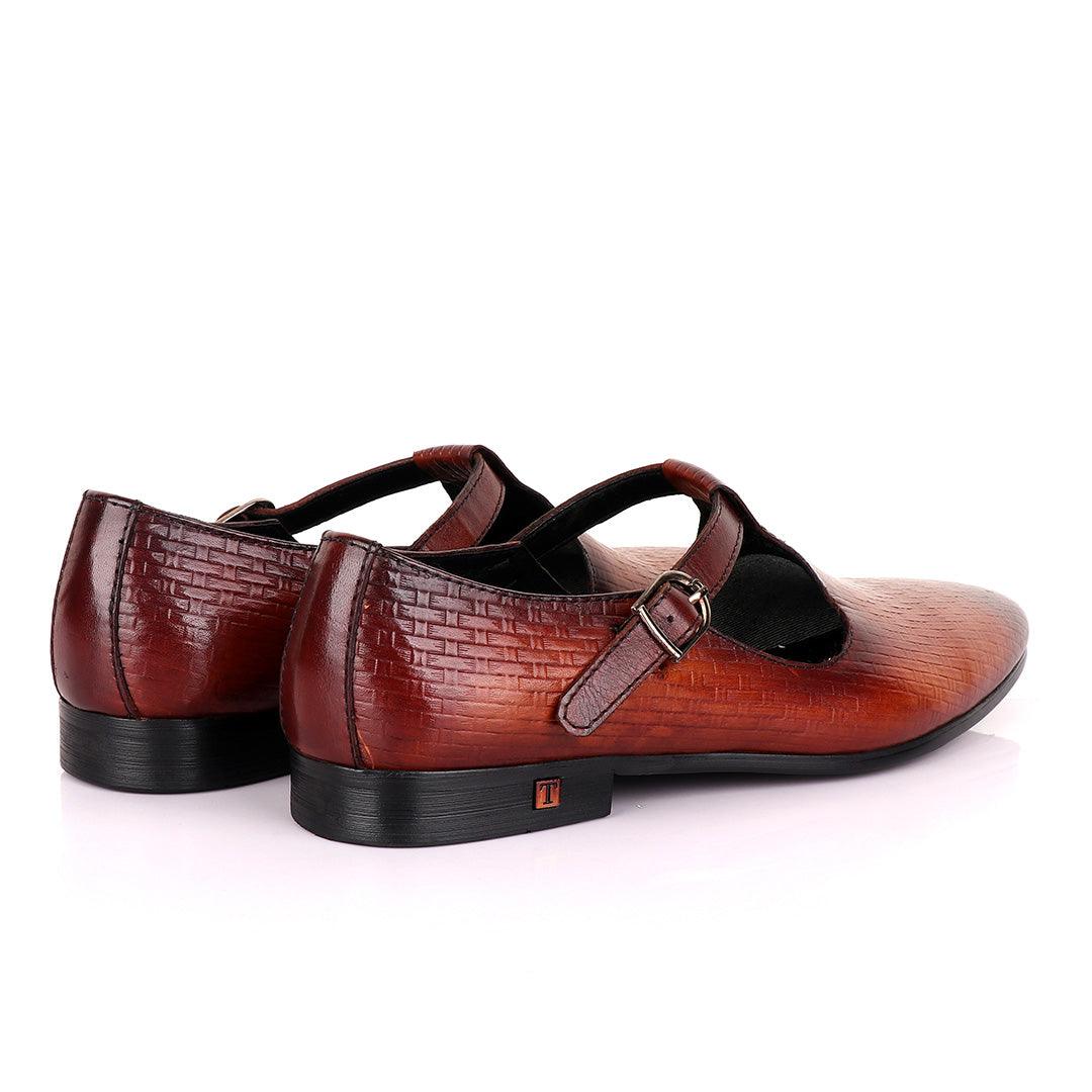 Tomford Exotic Craft Brown Cover Leather Shoe - Obeezi.com