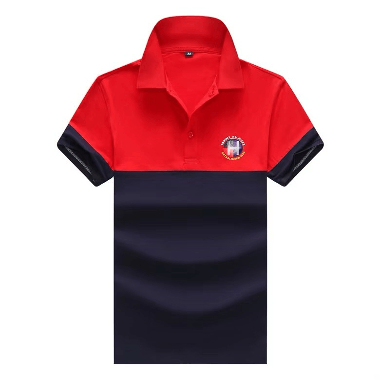 Tommy HF Establishment H5 Designed Logo Polo Shirt- Red - Obeezi.com