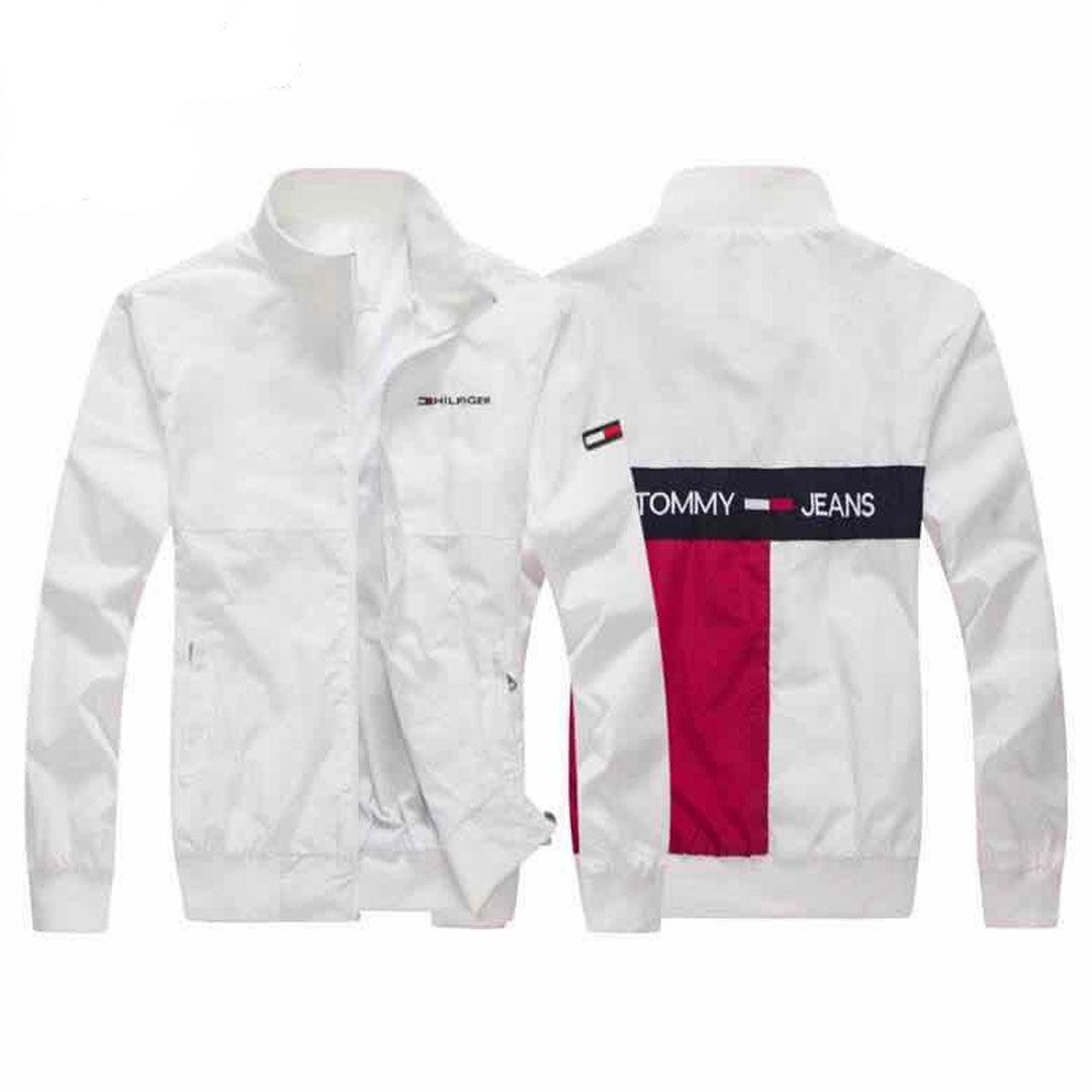 Tommy Hilfiger Back Design White And Red Tracksuit - Obeezi.com