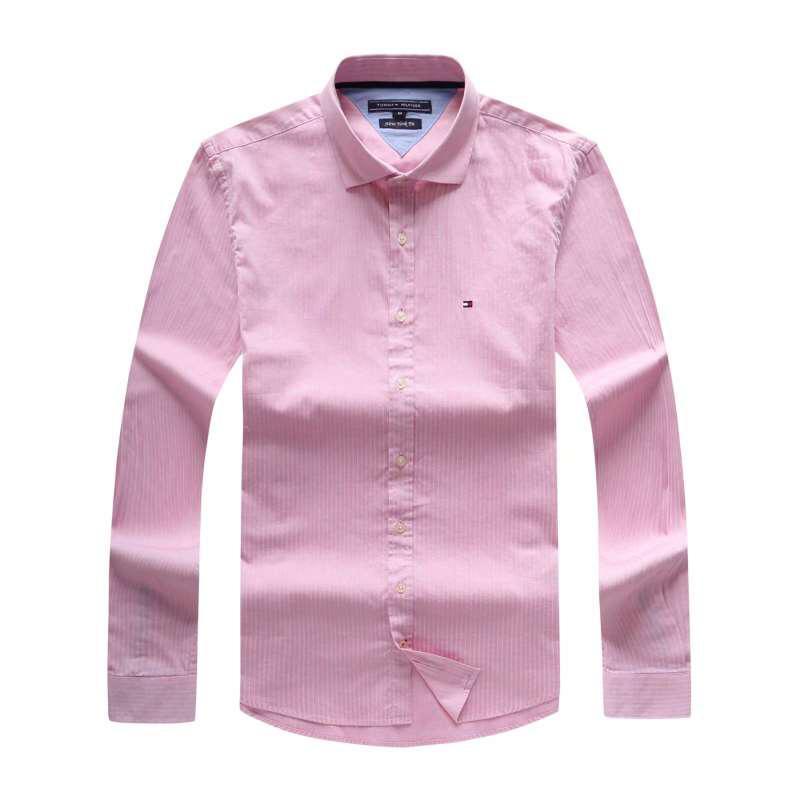 Tommy Hilfiger Check Pink Custom Long sleeve Shirt - Obeezi.com