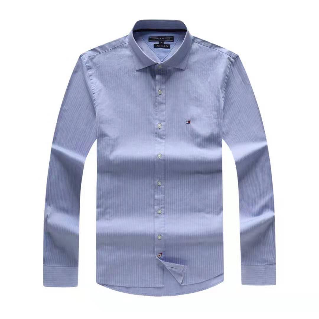 Tommy Hilfiger Classic Blue Stripe Longsleeve Shirt - Obeezi.com