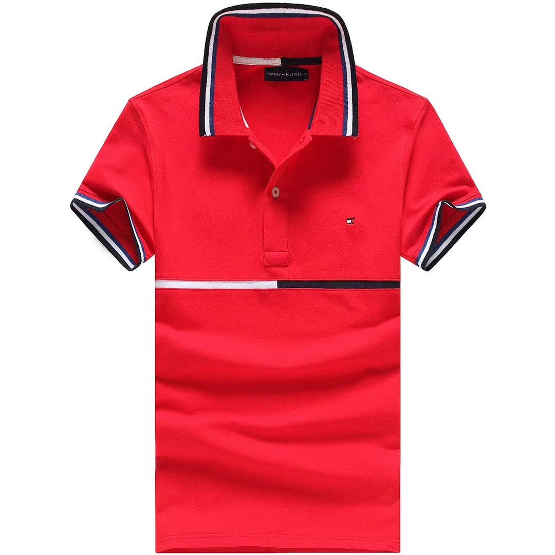 Tommy Hilfiger Classic Red Short-Sleeve Polo Shirt - Obeezi.com