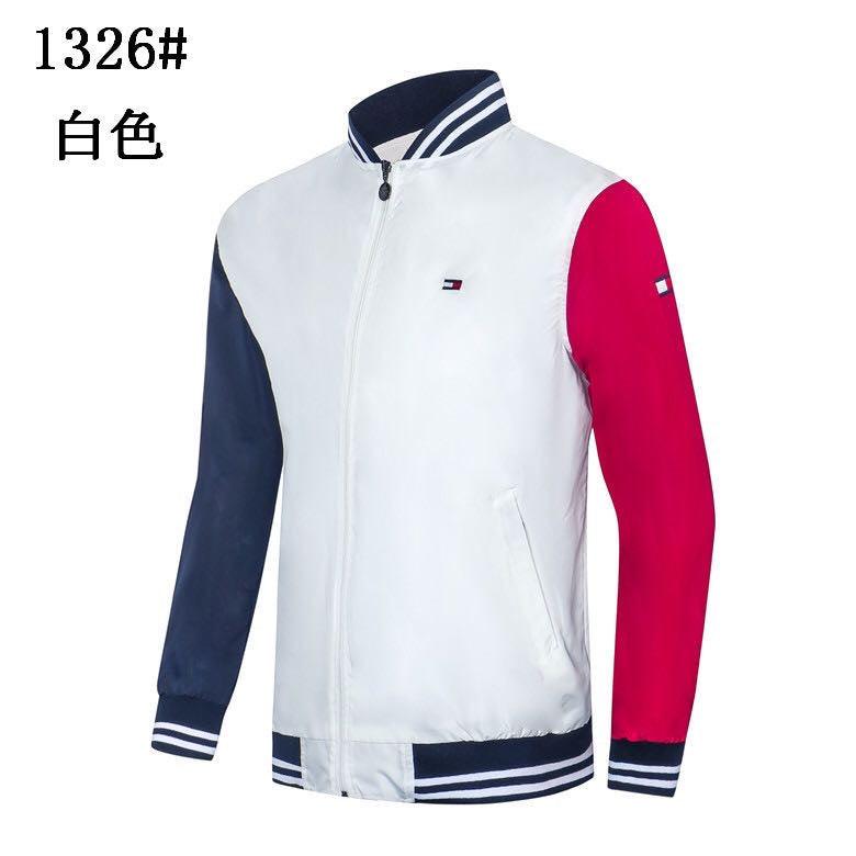 Tommy Hilfiger Men's Long Sleeve White and Coloured hand Track Jacket - Obeezi.com