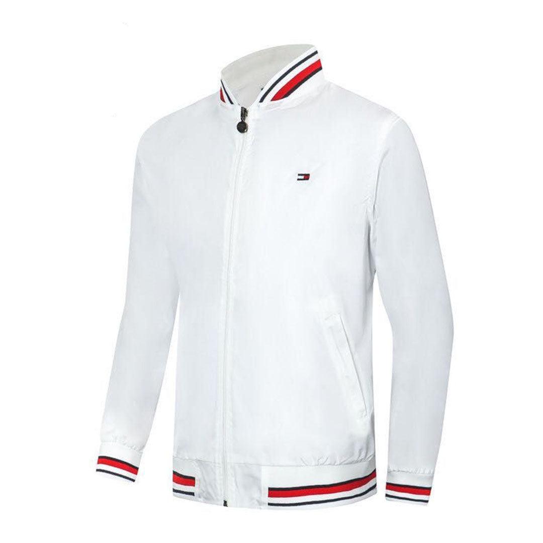 Tommy Hilfiger Men's Long Sleeve White Track Jacket - Obeezi.com