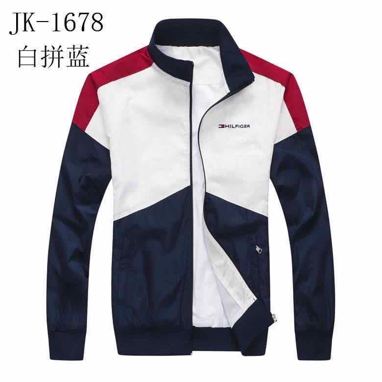 Tommy Hilfiger Navy Blue Front Design White And Red Tracksuit - Obeezi.com