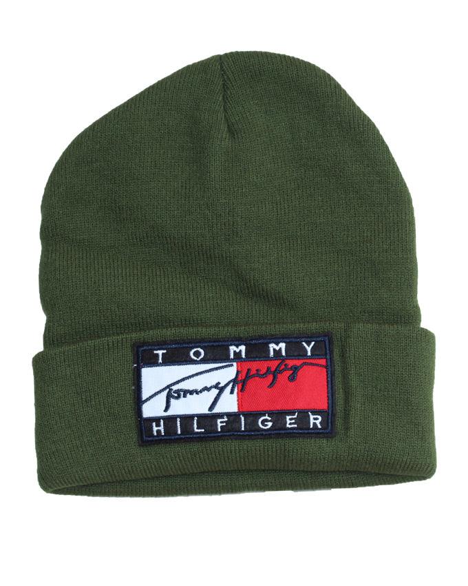 Tommy Hilfiger Sport Knit Cuffed Beanie Green - Obeezi.com