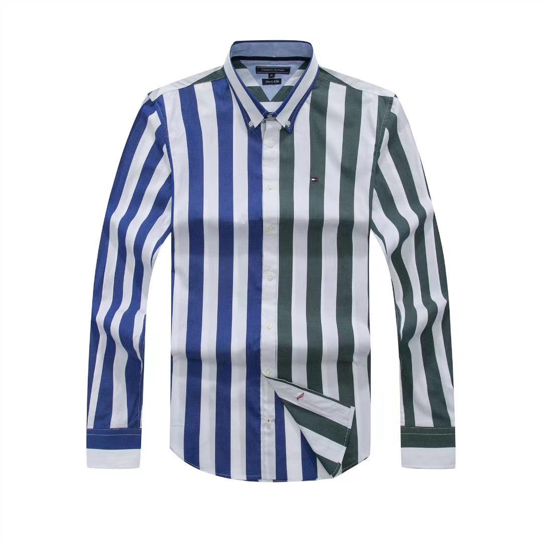 Tommy Hilfiger Trio Colored Bold Stripe Designed Long Sleeve Shirt - Obeezi.com