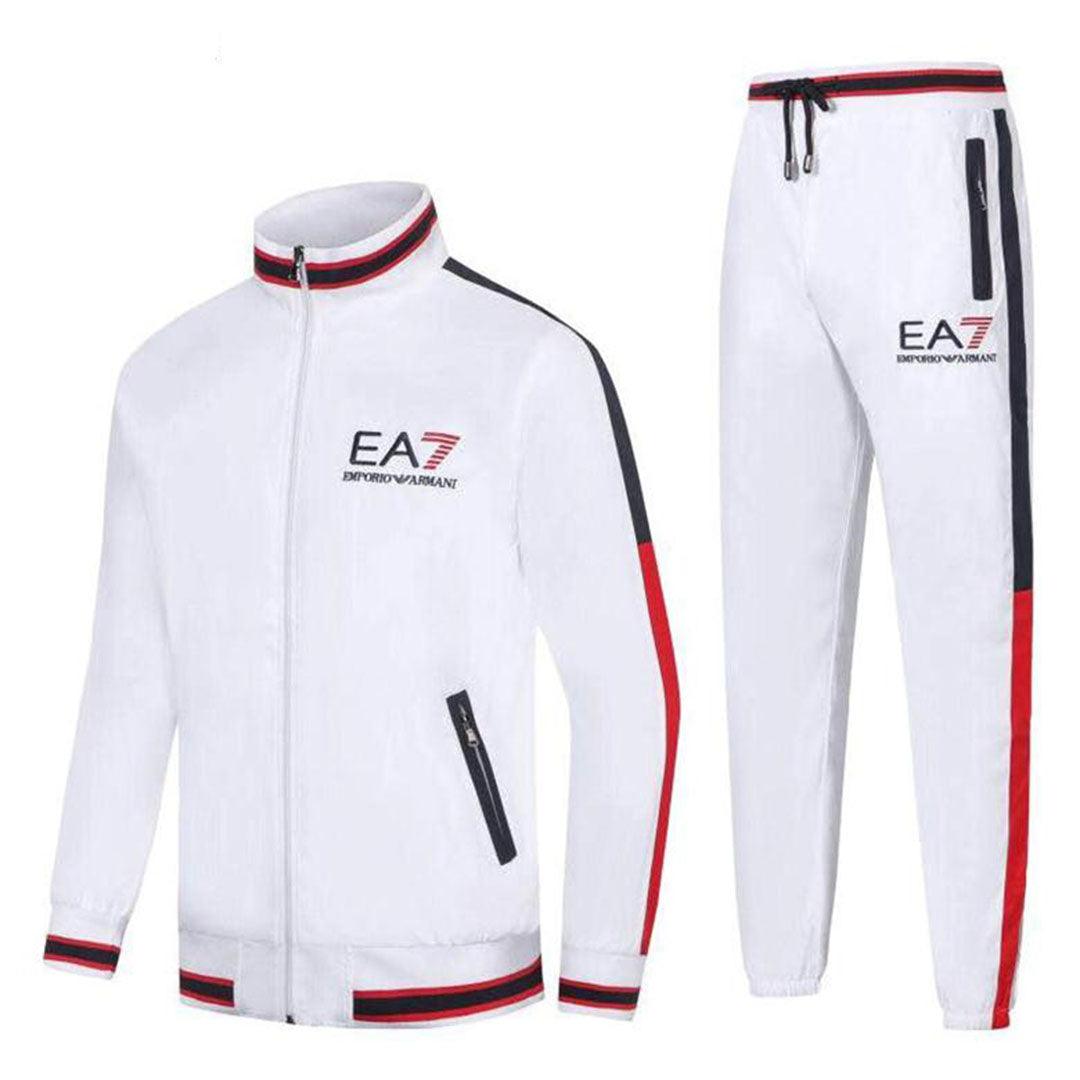 Tracksuit With Full Zip - White - Obeezi.com