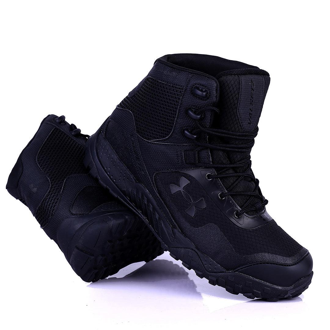 UA Lace Up Solid Tactical Black Boot - Obeezi.com